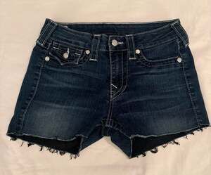 True Religion Brand Jeans Rachel Section Cut-Off Denim Shorts
